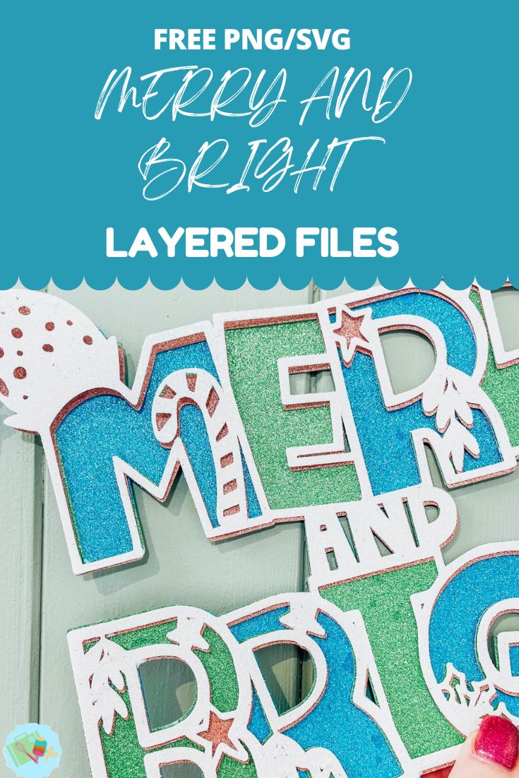 Free Merry And Bright SVG For Cricut and Silhouette