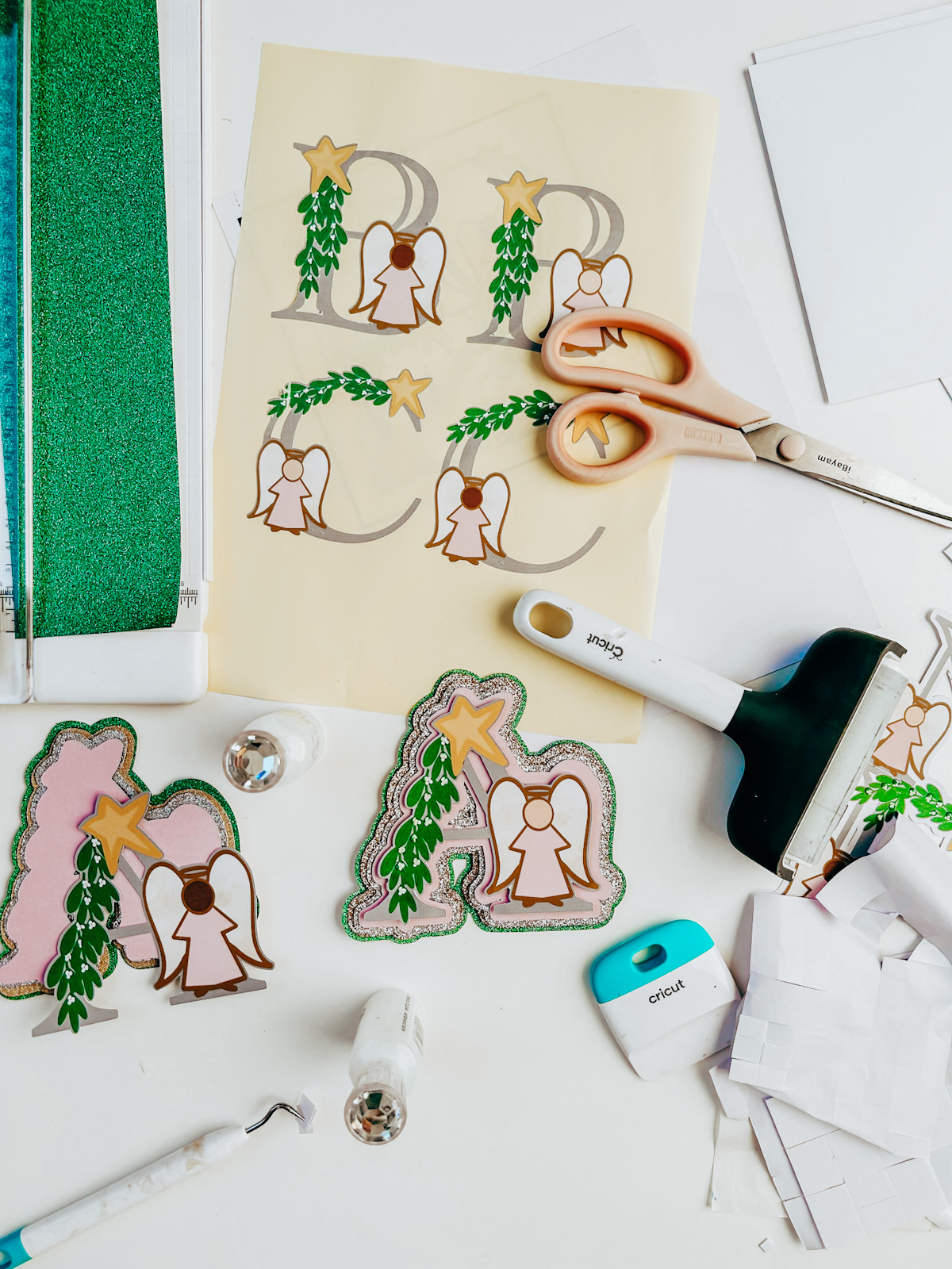 Free Printable Angel Alphabet and Numbers For Christmas Crafting with Cricut