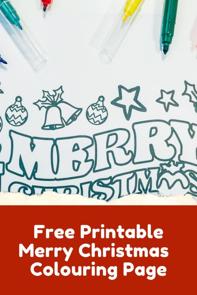 Free Printable Merry Christmas Colouring Page