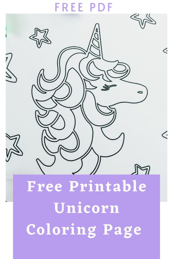 Free Unicorn Colouring Page
