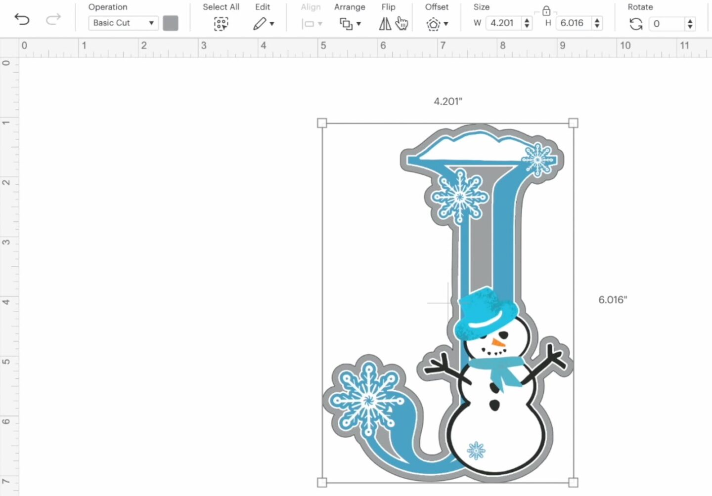 Line up all of your layers in Cricut Design Space
