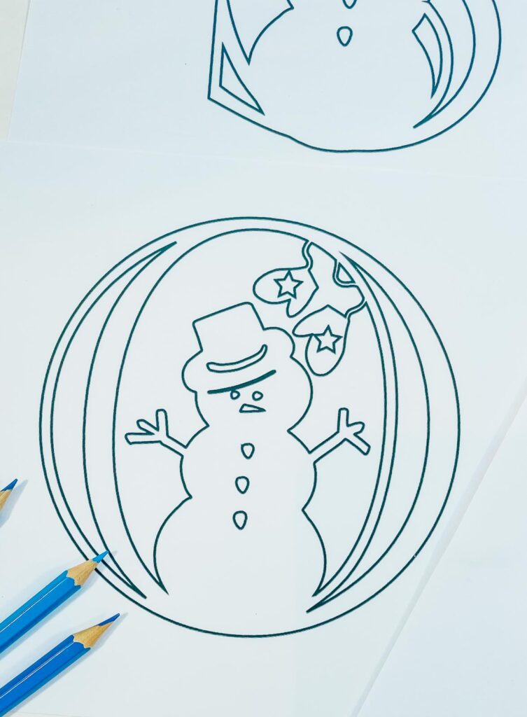 Snowman Coloring Alphabet Letters and Numbers