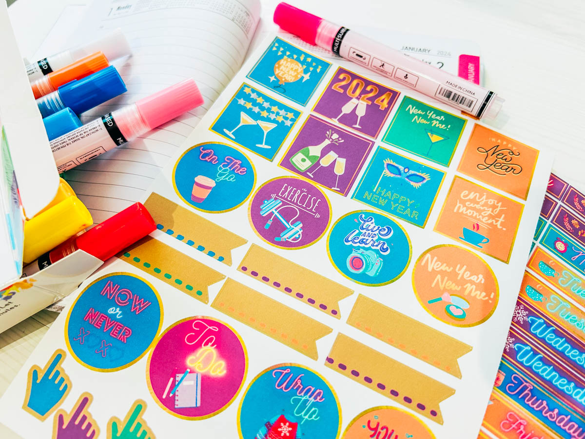 2024 free printable planner stickers for Cricut and Silhouette