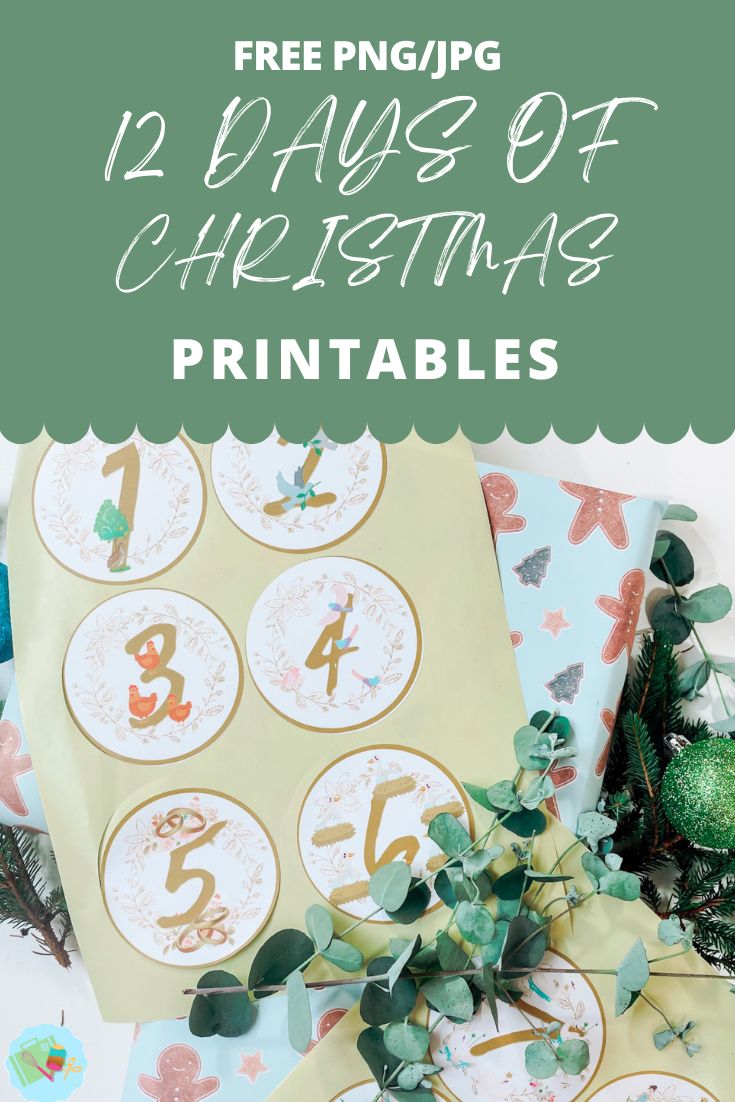 Free PNG/JPG Days of Christmas Printables