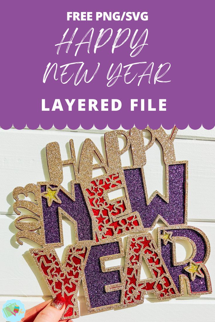 Free PNg SVG Happy New Year Layered File