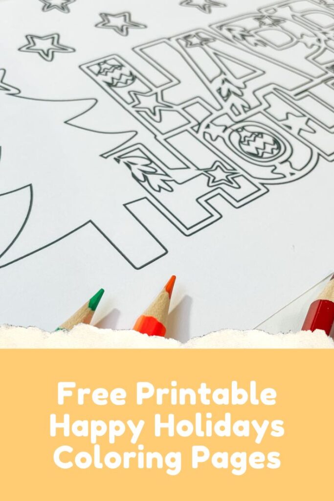 Free Printable Happy Holidays Coloring Page