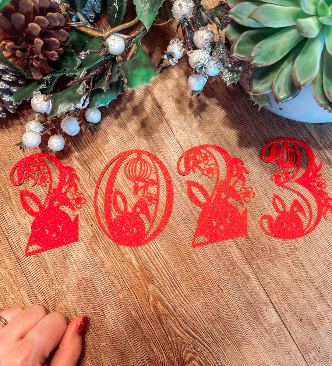 Our Chinese New Year, Year of the Rabbit Free Letters & Number Set For Cricut And Glowforge