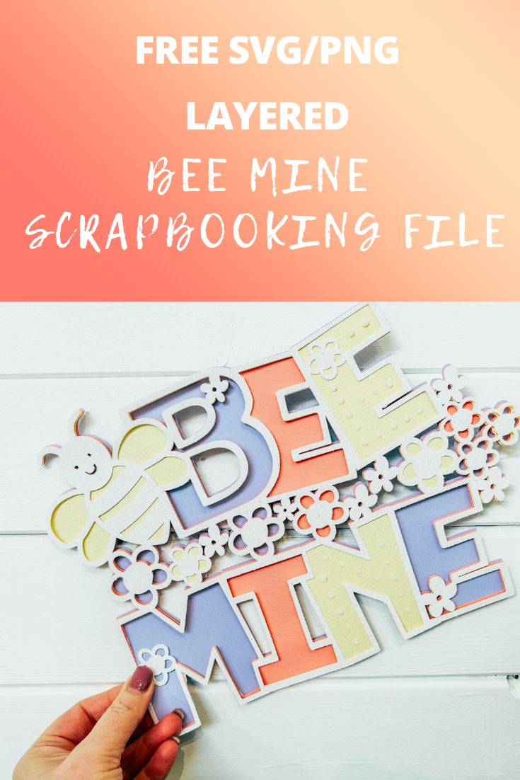 ree SVG PNG Layered Bee Mine Scrapbooking File for Cricut and Silhouette