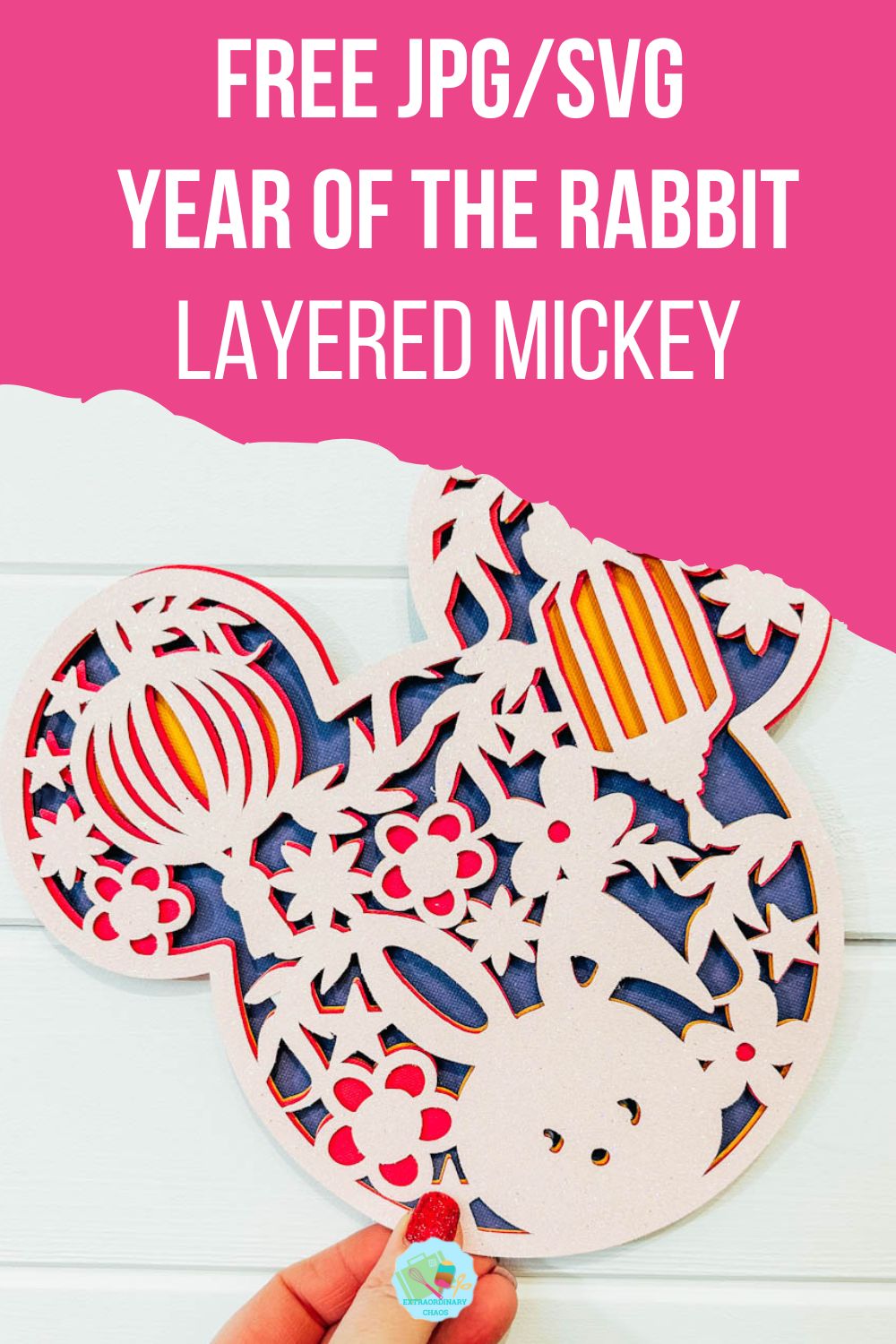 Free JPG SVG Year Of The Rabbit Layered Mickey
