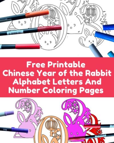 Chinese Year Of The Rabbit Alphabet Coloring Alphabet