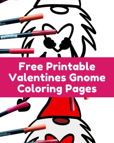 Free Printable Valentines Gnome Coloring Pages 