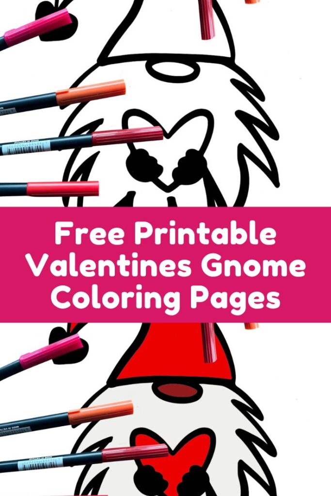 Free Printable Valentines Gnome Coloring Pages