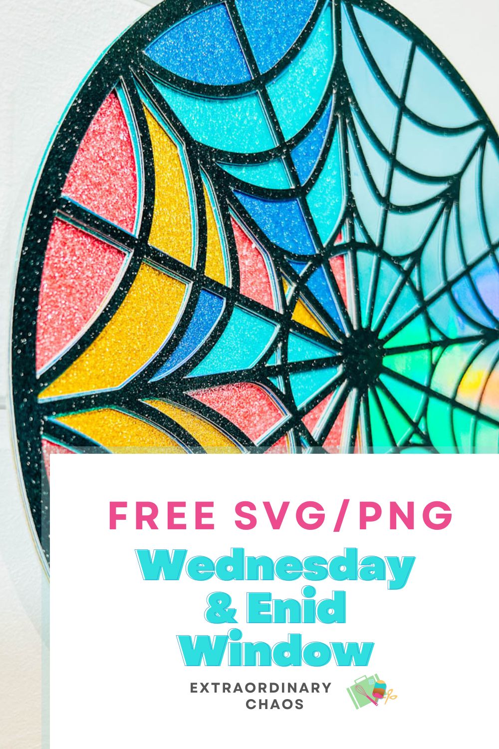 Free Layered Wednesday And Enid Window SVG For Cricut, X Tool, Glowforge and Silhouette 