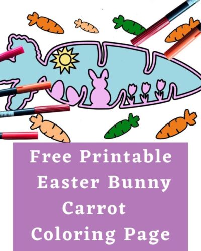 Free Printable Easter Bunny Carrot Coloring Page