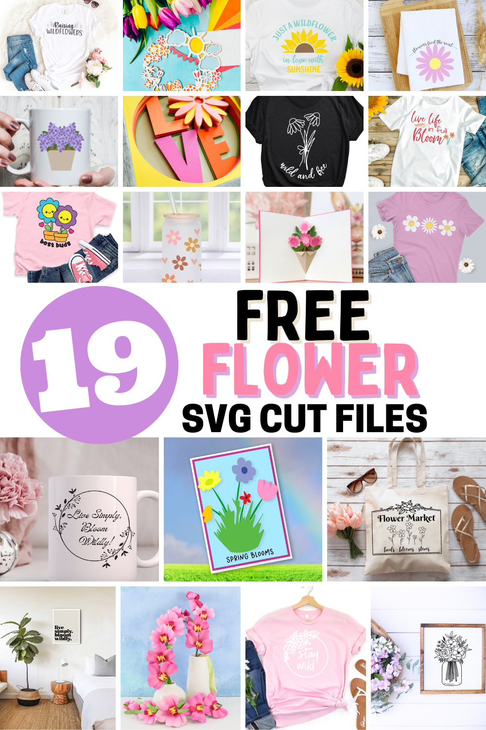 19 Free Flower SVG Files Bundle And Layered SVG Floral Wreath