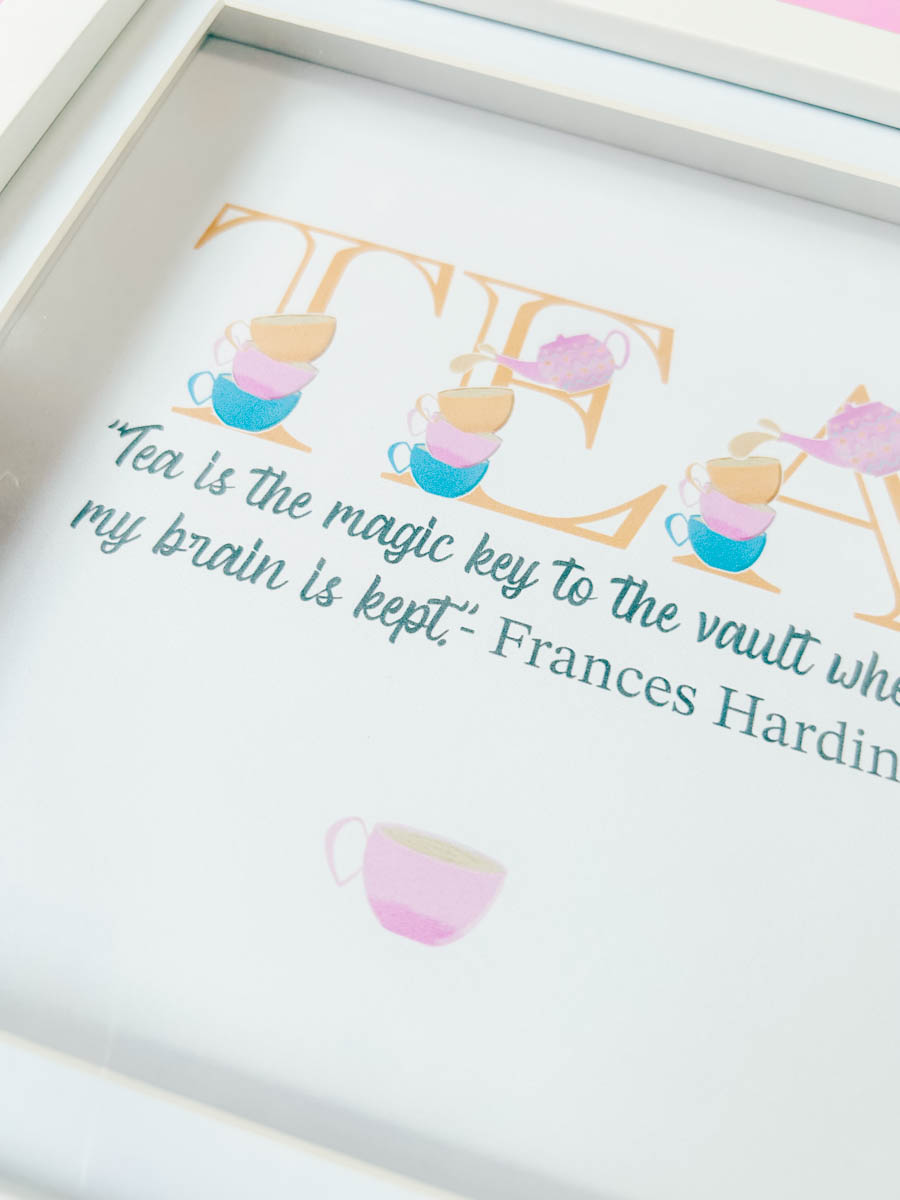 Afternoon tea free printable alphabet for crafting