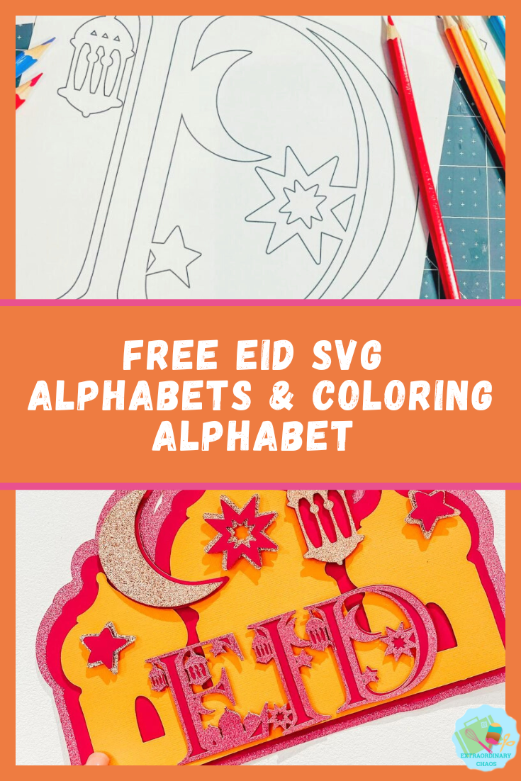 Free Eid SVG Alphabets & Coloring Alphabet for Eid crafts with kids and creating Eid Decorations