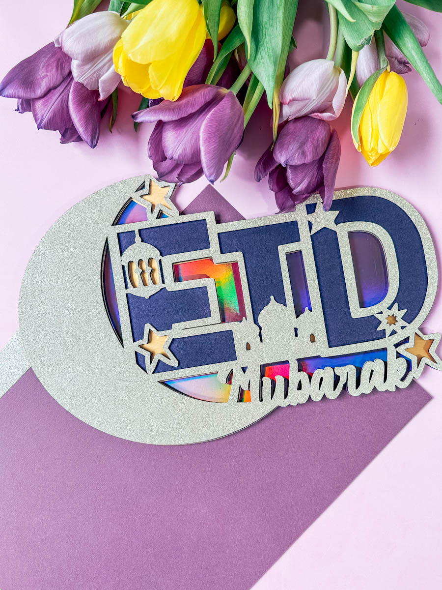 Layered Eid Mubarak files for Eid Decorations and framed art