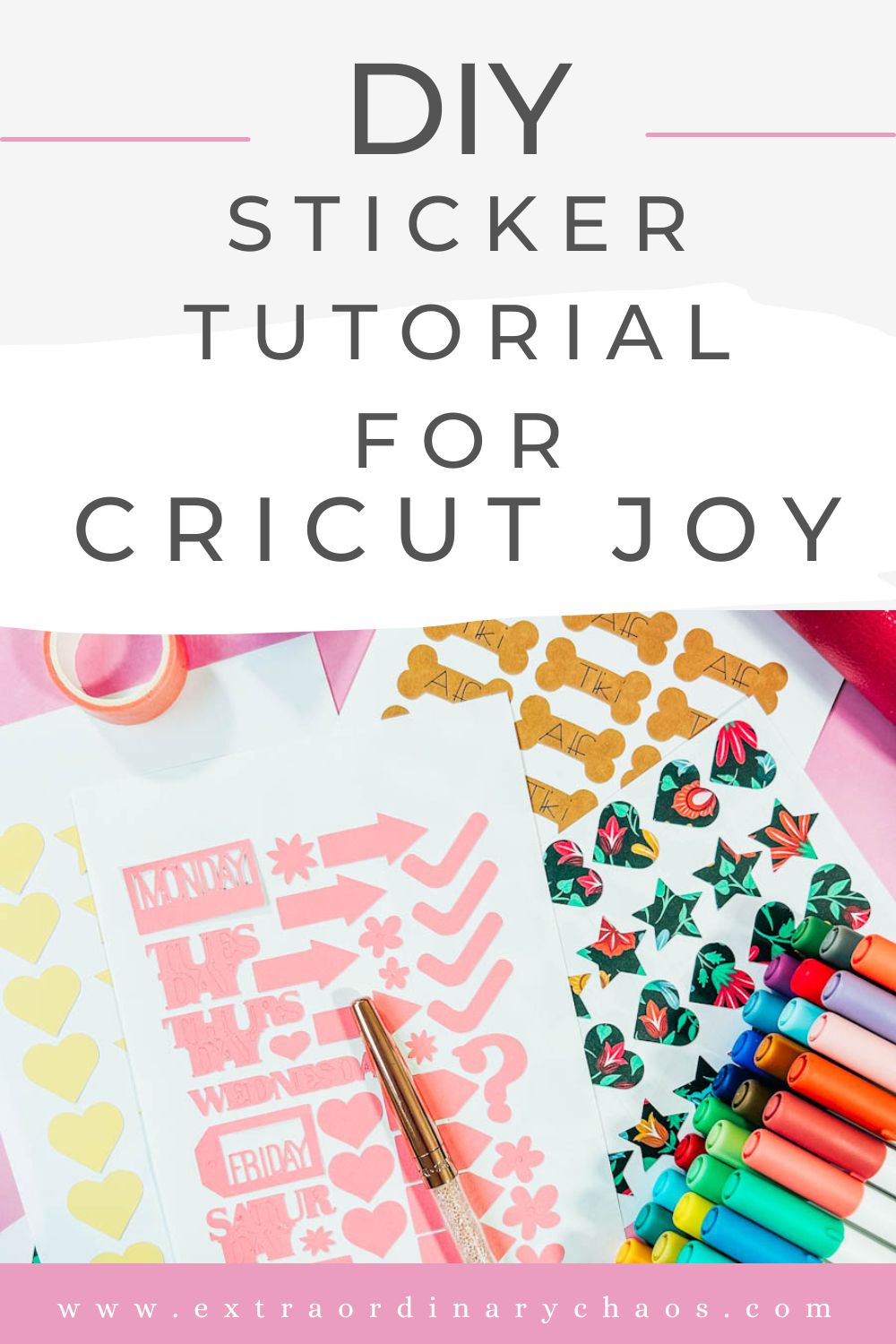 Step by Step guide to making stickers and labels on the Cricut Joy