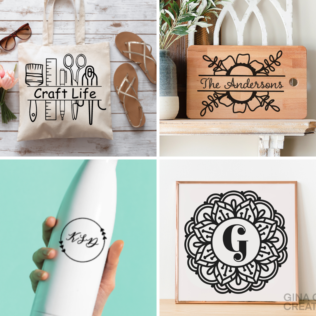 20 free Monogram files for cricut and Silhouette