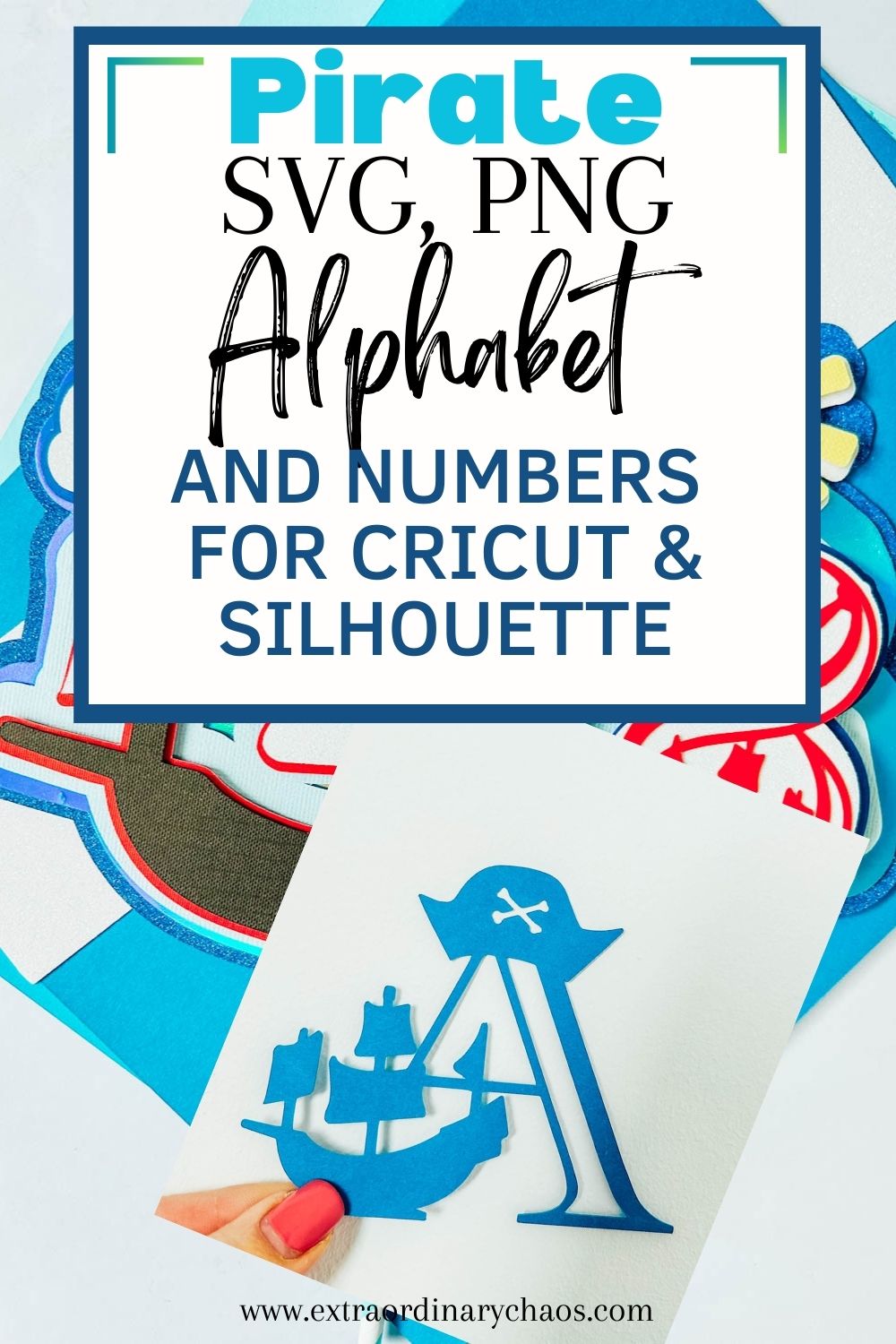 Free Pirate Alphabet and numbers for Cricut and Silhouette