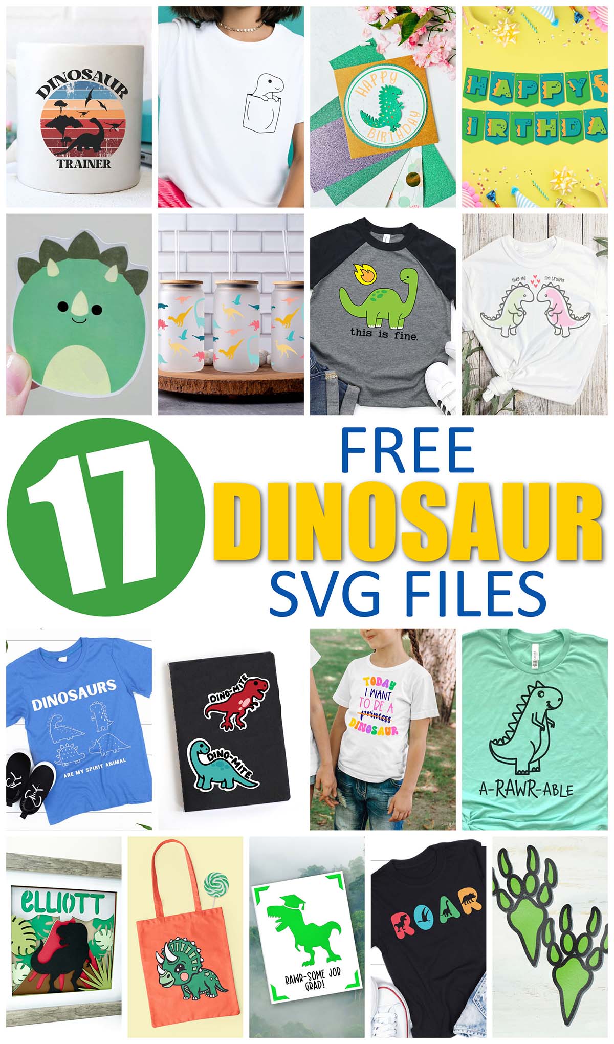 17 Free Dinosaur Files for Cricut and Silhouette