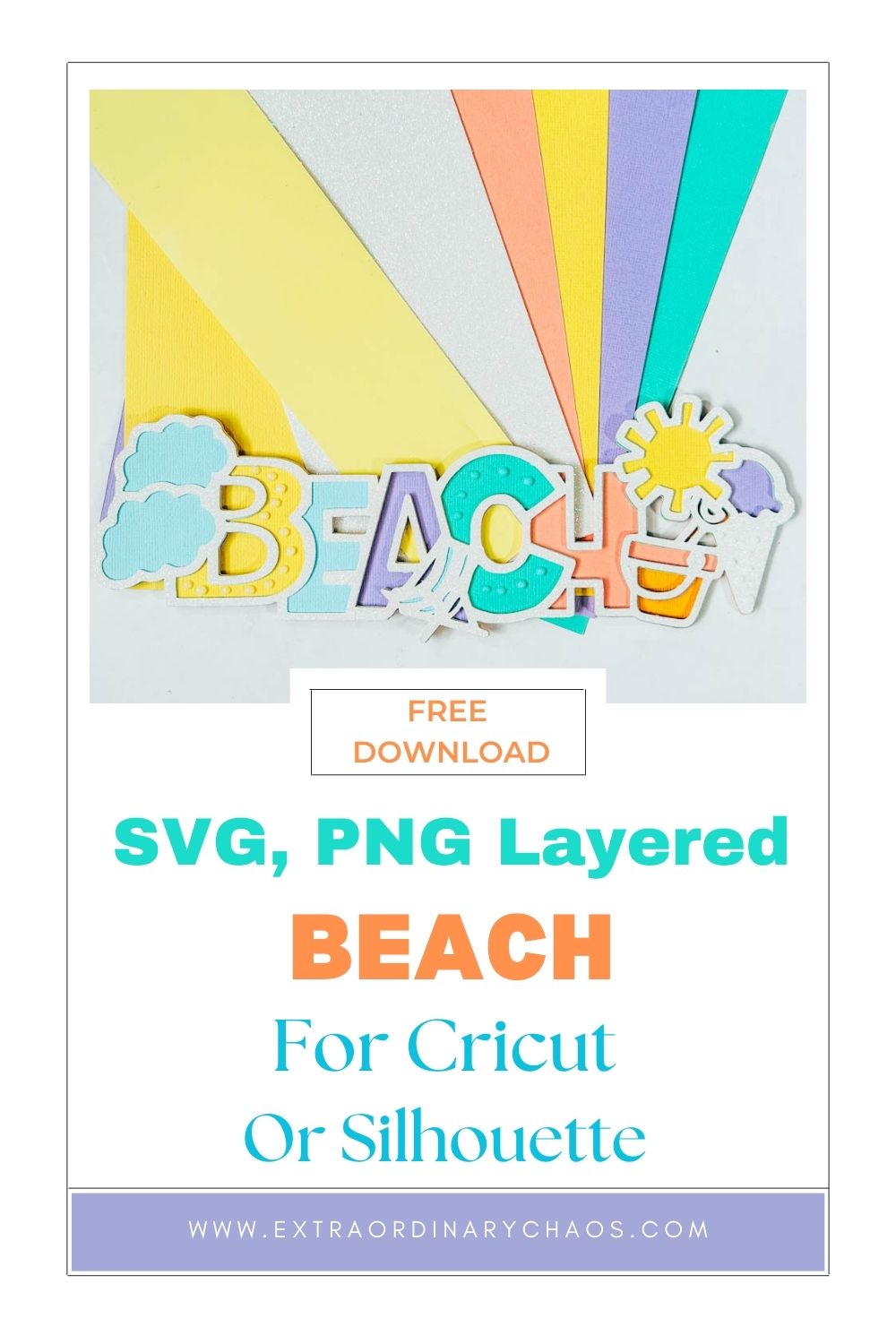 Free beach SVG PNG for card making and scrapbooking with Cricut and Silhouette