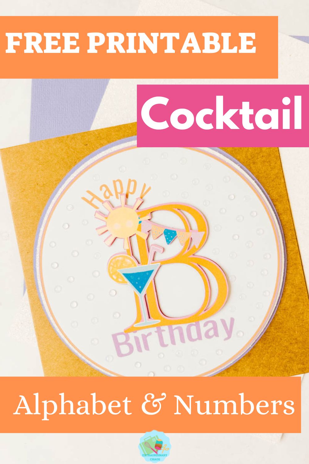 Free printable cocktail alphabet letters and numbers for Cricut and Silhouette