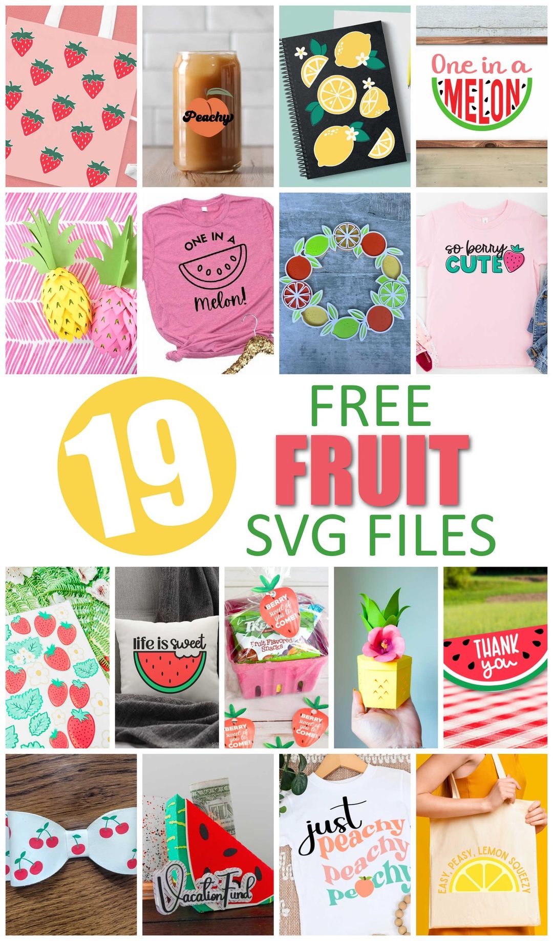 Free Fruit SVG, PNG Files For Cricut and Silhouette