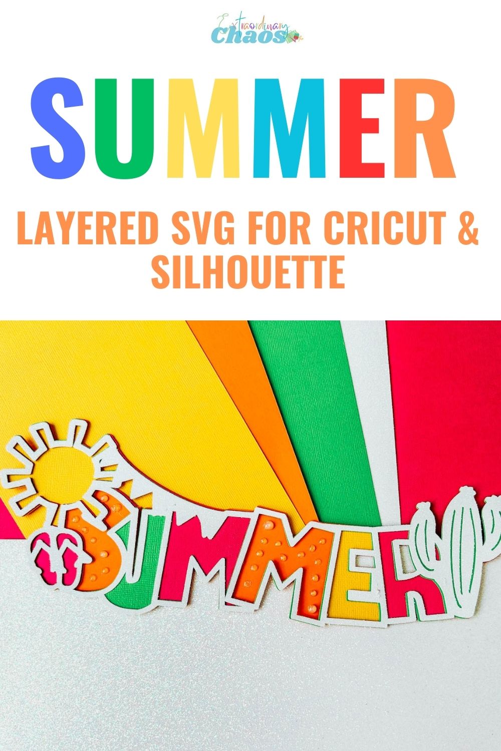 Free Summer layered file for Cricut and Sihoutee