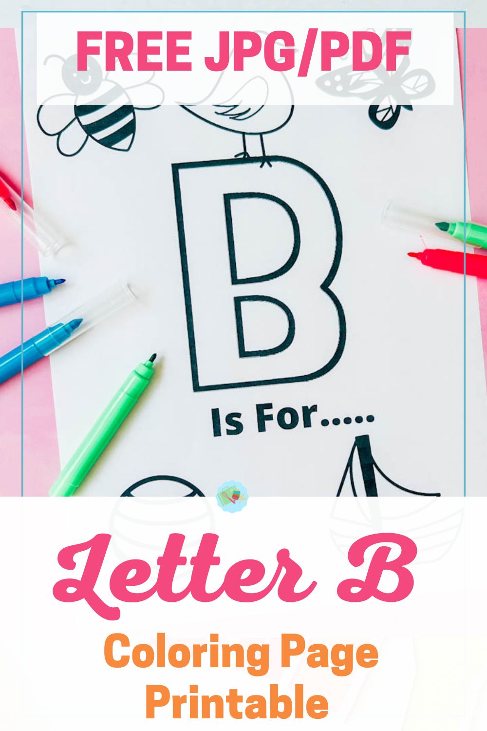 Free printable letter B Coloring page