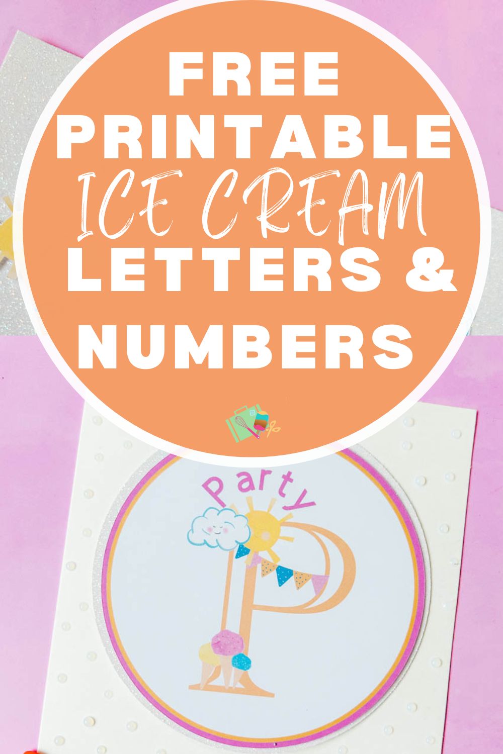 Free printable Ice Cream letters and Numbers for Cricut and Silhouette