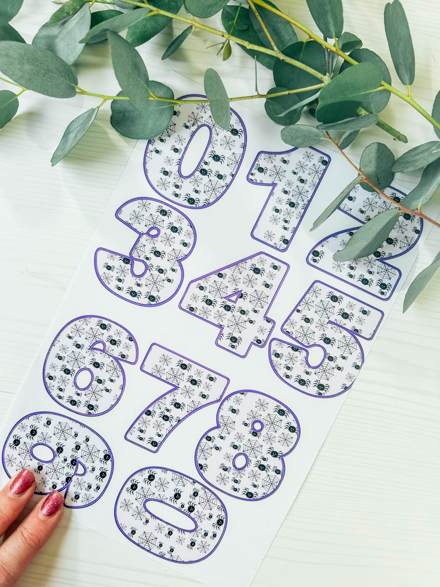Free cute printable spider alphabet letters and numbers for print and cut projects