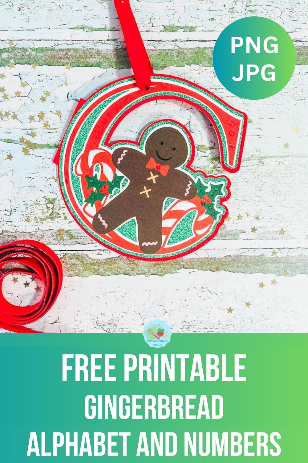 Free printable Gingerbread alphabet letters and numbers for print and cut projects