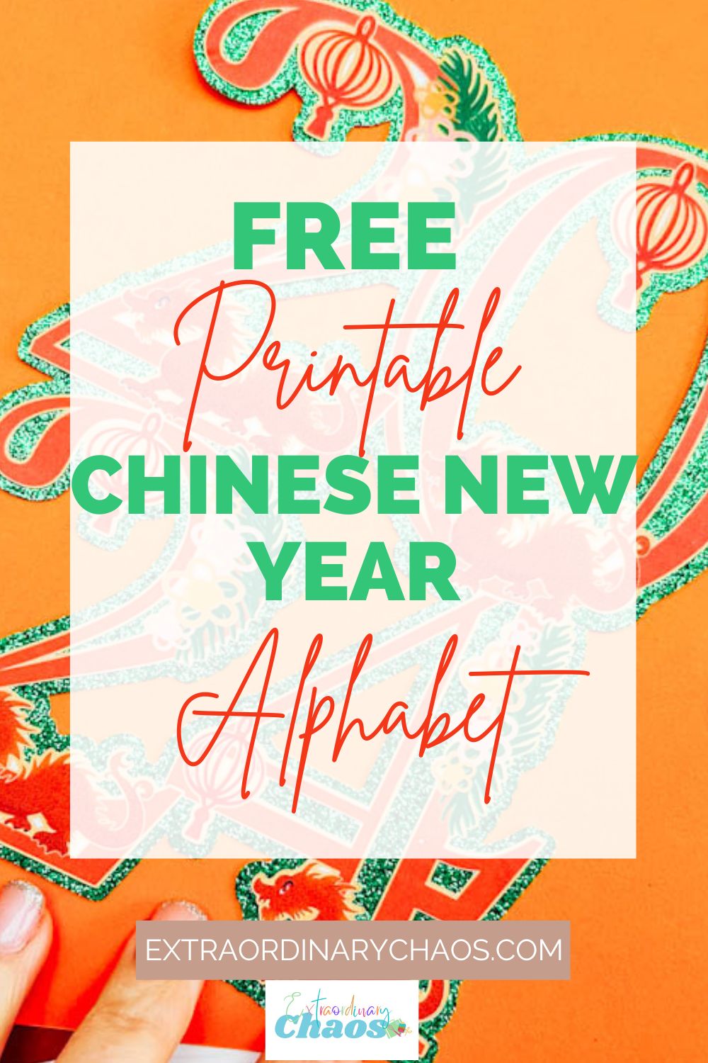 Free Chinese New Year PNG Printable Alphabet letters and Numbers