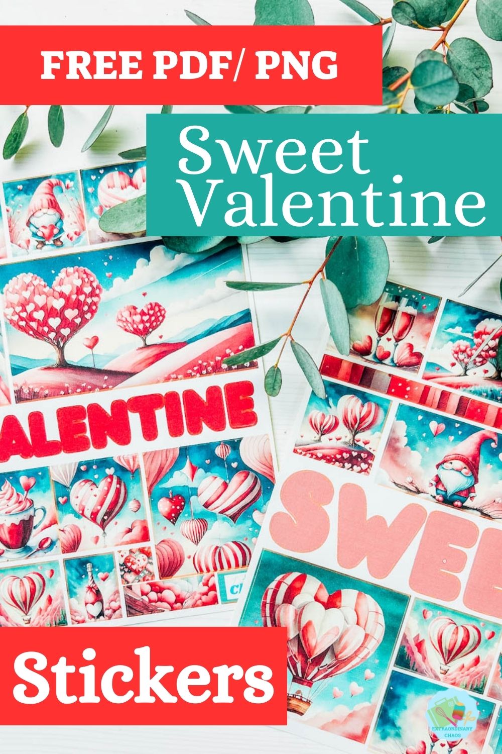 Free PDF PNG sweet valentine printable Stickers for Cricut and Silhouette-2
