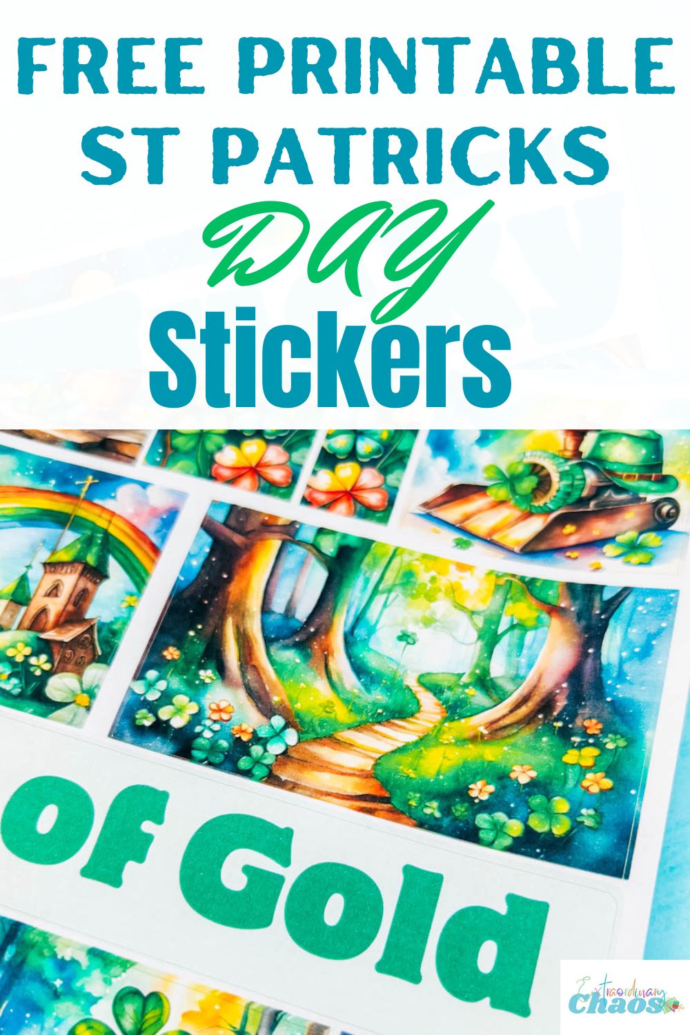 Free printable PDF PNG St Patricks Day Stickers for Cricut and Silhouette