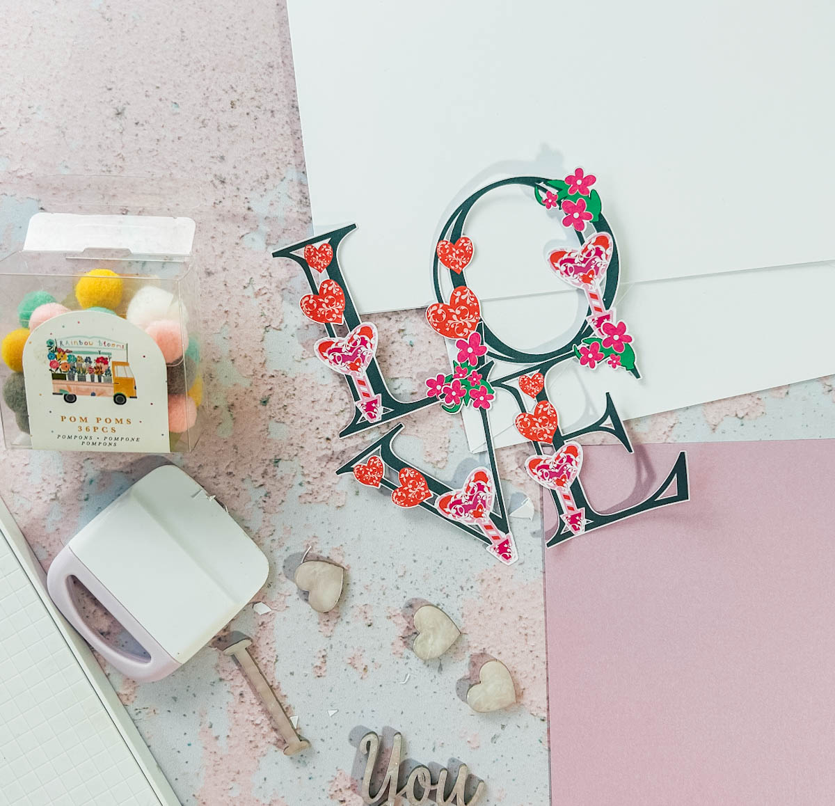 How to make a valentines card with your free printable love alphabet