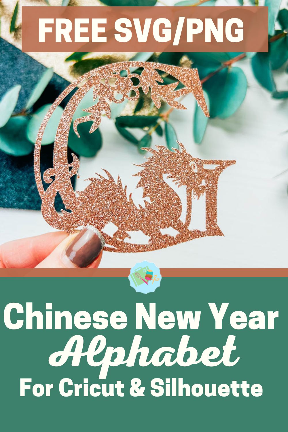 SVG PNG Chinese New Year, Year of the Dragon Alphabet letters and numbers for Cricut and Silhouette