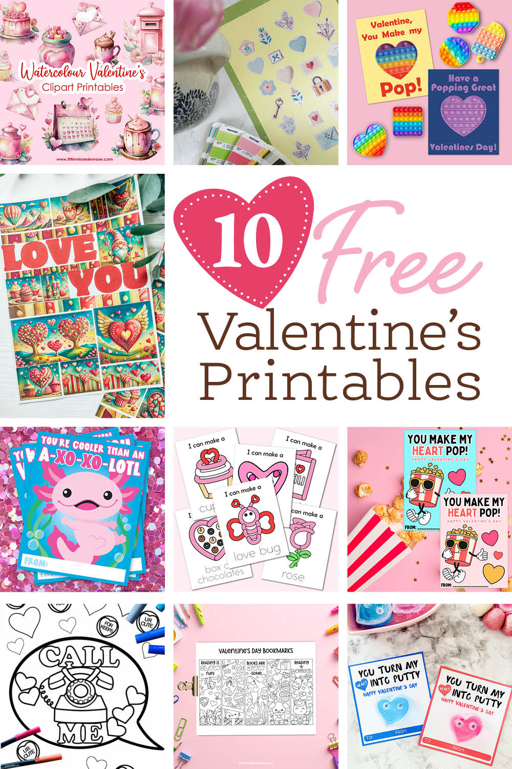 10 Free Valentines Printables For Valentines Crafting